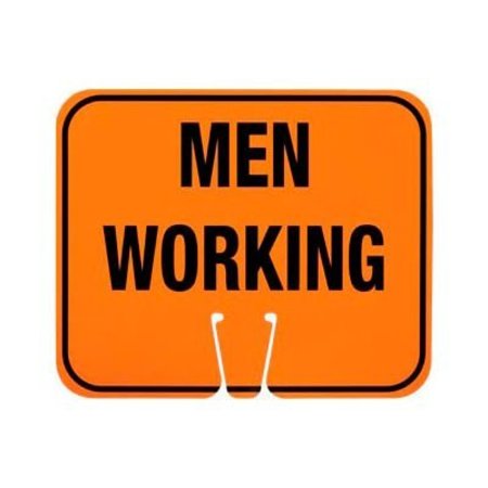 NATIONAL MARKER CO Cone Sign - Men Working CS10